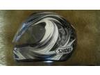 Shoei Motorcycle Helmet Full Face w/Shield TZ-R Large Blk/Wht Like New