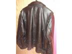 $100 Beautiful Black Heavy Leather Biker Jacket (Puyallup)