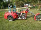 $21,500 Motorcycle Trike- Viper Red Corvette Body-Harley Davidson Engine