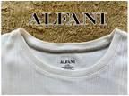 Alfani Mens Creme Striped Short Sleeve XL Sweater