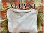 Alfani Mens Creme Striped Short Sleeve XL Sweater