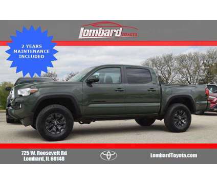 2021 Toyota Tacoma SR5 Double Cab is a Green 2021 Toyota Tacoma SR5 Car for Sale in Lombard IL