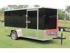 2013 Custom Enclosed 6x12 Vnose Cargo Trailer 24" of Chrome Ramp Door