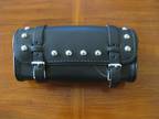 Leather Motorcycle Oval Fork Bag Studded - Made in the U.S.A. - New