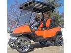 48V Burnt Orange Club Car Precedent Lifted Electric Golf Cart