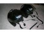 TWO - HJC IS-33 Open Face Motorcycle Helmets Black