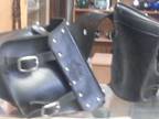 Saddlebags Black Leather Suzuki Bags