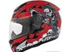 New Full Face Motorcycle Helmet DOT Cyber Reaper Red ALLRIDERGEAR