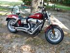 2008 Harley Davidson Dyna Fat Bob FXDF Red extras 4200 miles