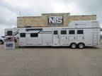 2025 SMC Laramie 4 Horse Side Load Gooseneck Trailer with 1 4 horses