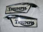 Triumph Bonneville, Tiger, Trophy 500 & 650 Tank Badge Set 1969-79 Pn#