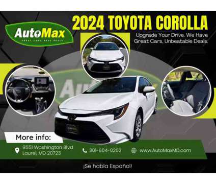 2024 Toyota Corolla for sale is a White 2024 Toyota Corolla Car for Sale in Laurel MD