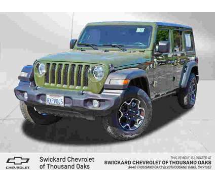 2021UsedJeepUsedWranglerUsed4x4 is a Green 2021 Jeep Wrangler Car for Sale in Thousand Oaks CA
