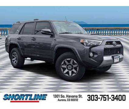 2018 Toyota 4Runner TRD Off Road Premium is a Grey 2018 Toyota 4Runner TRD Off Road Car for Sale in Aurora CO
