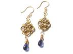Gold Celtic Labyrinth Chainmaille Earrings