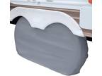 Classic RV Dual Axle Wheel Cover-Grey-Large - M418-80-108-041001-00