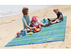 Camco Handy Mat w / Strap - Blue / Green Stripes, 72"x108" Bilingual -