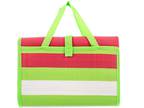 Camco 42813 Handy Beach Mat w / Strap - Green / White / Red Stripes,60"x78" -