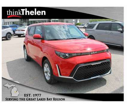 2024 Kia Soul LX is a Red 2024 Kia Soul sport Hatchback in Bay City MI