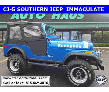 1983 Jeep CJ-5 Renegade is a Blue 1983 Jeep CJ-5 Car for Sale in Frankfort IL