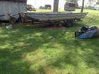 21' Alweld double hulled boat and trailer
