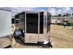 7x12 SA Enclosed Cargo Trailer Door in V-nose Black