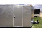 8.5 x 24 Encolsed Cargo Trailer Gray with Escape Door