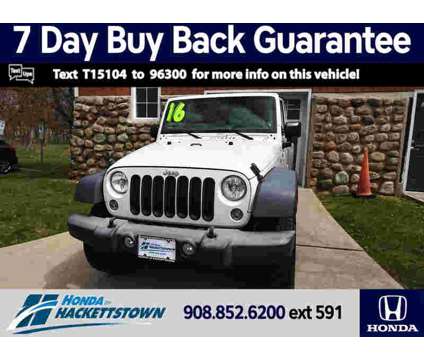 2016UsedJeepUsedWrangler UnlimitedUsed4WD 4dr is a White 2016 Jeep Wrangler Unlimited Car for Sale in Hackettstown NJ