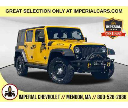 2015UsedJeepUsedWrangler UnlimitedUsed4WD 4dr is a Yellow 2015 Jeep Wrangler Unlimited Car for Sale in Mendon MA