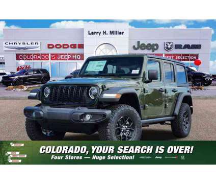 2024 Jeep Wrangler Willys is a Green 2024 Jeep Wrangler Car for Sale in Denver CO