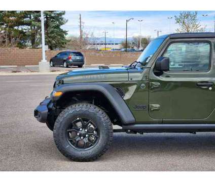 2024 Jeep Wrangler Willys is a Green 2024 Jeep Wrangler Car for Sale in Denver CO