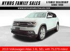 2019 Volkswagen Atlas White, 75K miles