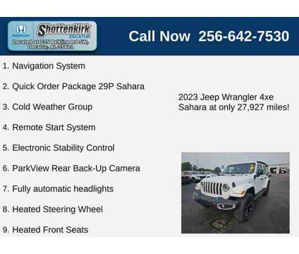 2023UsedJeepUsedWrangler 4xeUsed4x4 is a White 2023 Jeep Wrangler Car for Sale in Decatur AL