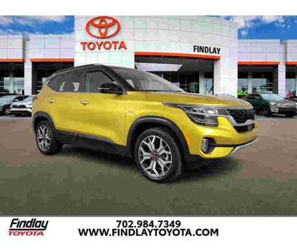 2021UsedKiaUsedSeltosUsedDCT AWD is a Black, Yellow 2021 Car for Sale in Henderson NV