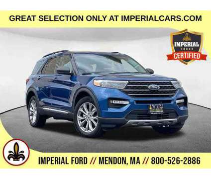 2021UsedFordUsedExplorerUsed4WD is a Blue 2021 Ford Explorer XLT Car for Sale in Mendon MA
