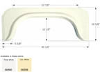 Fender Skirt, Single, ICON, FS350, Polar White - P318-00400