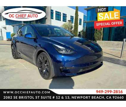 2021 Tesla Model Y for sale is a Blue 2021 Car for Sale in Newport Beach CA