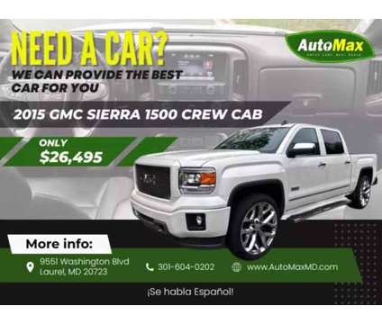 2015 GMC Sierra 1500 Crew Cab for sale is a White 2015 GMC Sierra 1500 Crew Cab Car for Sale in Laurel MD