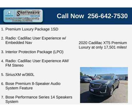 2020UsedCadillacUsedXT5Used4dr is a 2020 Cadillac XT5 Car for Sale in Decatur AL
