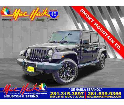 2017UsedJeepUsedWrangler UnlimitedUsed4x4 is a Black 2017 Jeep Wrangler Unlimited Car for Sale in Houston TX