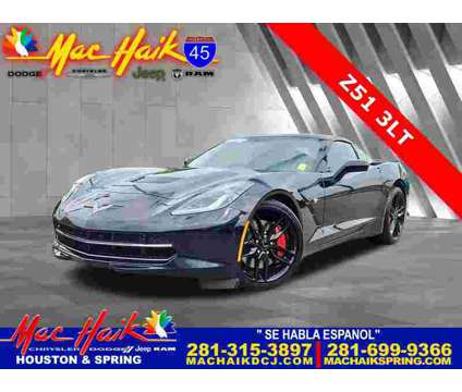 2017UsedChevroletUsedCorvetteUsed2dr Stingray Cpe is a Black 2017 Chevrolet Corvette Car for Sale in Houston TX