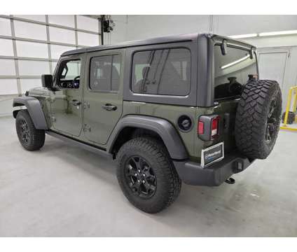 2021 Jeep Wrangler Unlimited Willys Sport is a Green 2021 Jeep Wrangler Unlimited Car for Sale in Wilkes Barre PA