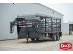 2019 Delco Trailers 16 Ft Stock Trailer with Canvas Top Stock
