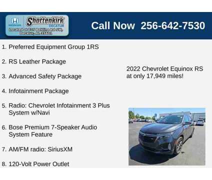2022UsedChevroletUsedEquinoxUsedFWD 4dr is a Grey 2022 Chevrolet Equinox Car for Sale in Decatur AL