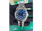 Rolex Datejust II 116300 41mm Blue Index Dial Oyster Stainless Steel Watch B&P