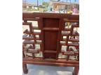 Teak Wood Armchairs Set of 5 Vintage