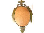 Vtg. Small Mirror Art Nouveau Oval Frame Wall Accent Made Italy 6.25" H