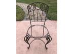 Vintage Heavy French Wrought Iron Patio Garden Chair