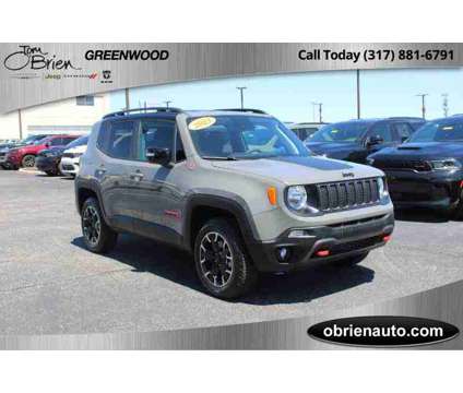 2023UsedJeepUsedRenegadeUsed4x4 is a Grey 2023 Jeep Renegade Trailhawk SUV in Greenwood IN