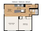 Concord Tower - 1 Bedroom 1 Bath - zoom floorplan